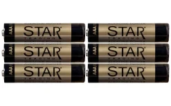 Batterier<Star Trading AAA-Batterier 6-Pack 1,5V Power Alkaline Longlife