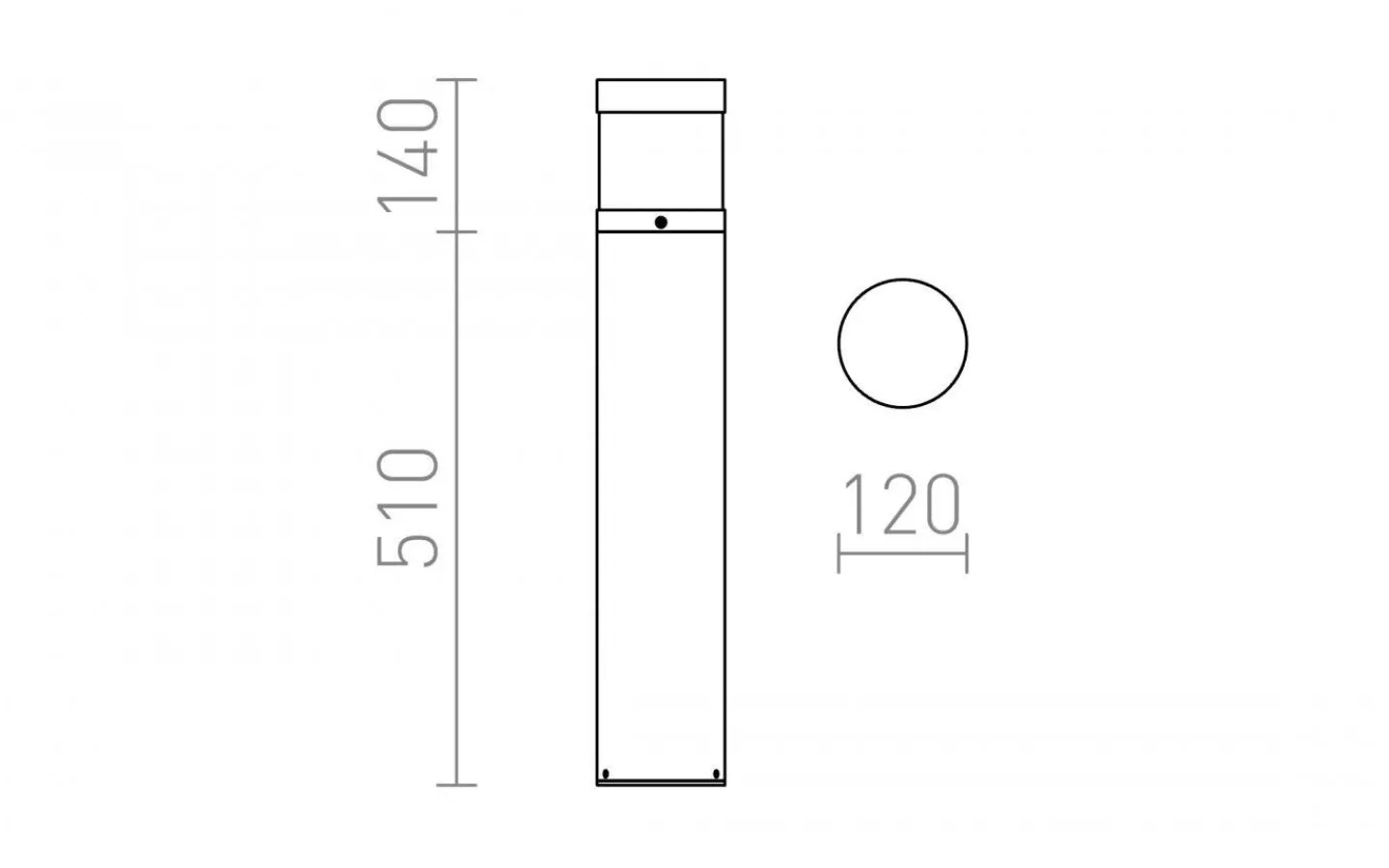 Rendl Abax Pollare 65cm LED 15W 3000K Antracit IP54* Pollare & Grindlyktor