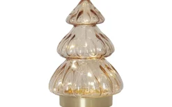 Abete Batteridriven Bordsdekoration 18cm Beige