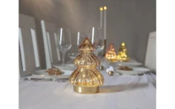 Abete Batteridriven Bordsdekoration 18cm Beige