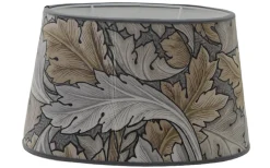 Hallbergs Acanthus Velvet Oval Lampskärm 25cm Flint William Morris* Ovala Lampskärmar