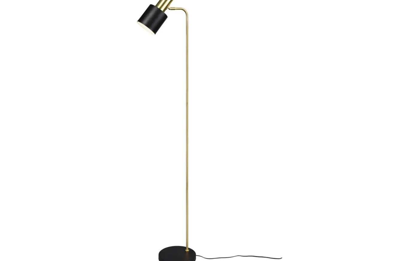 Adam Golvlampa E27 mattsvart/mattmässing