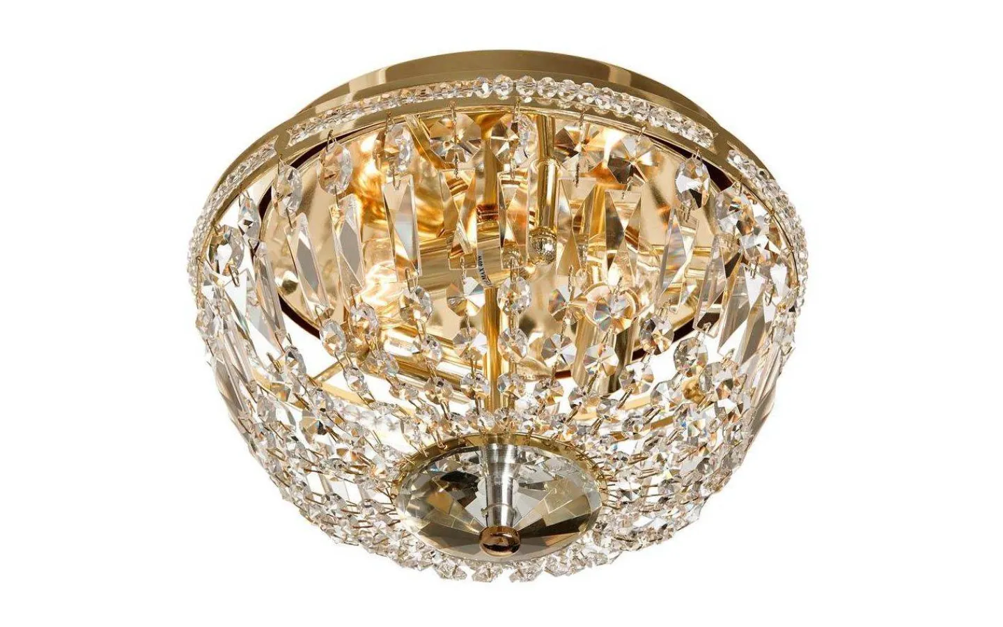 Badrumslampor Tak|Kristallplafonder<ArmaturHantverk Adelsö Kristallplafond Ø33cm Mässing