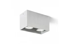 Agate II Takspotlight Borstad aluminium 2xGU10