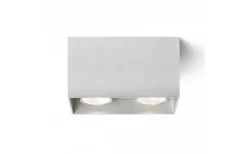 Agate II Takspotlight Borstad aluminium 2xGU10