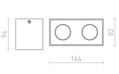 Rendl Agate II Takspotlight Matt vit 2xGU10* Avlånga Takspotlights|Takspot Med 2 Lampor