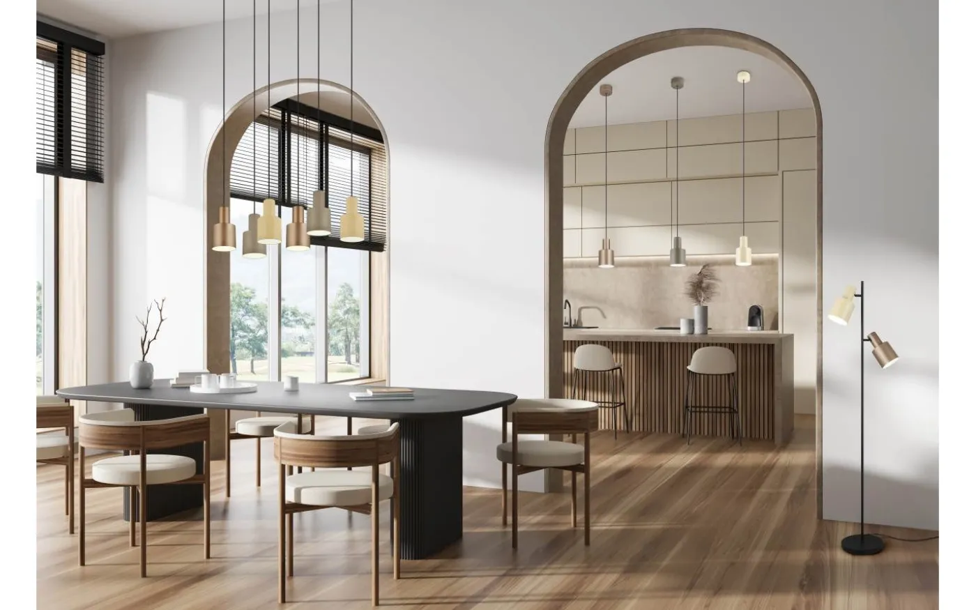 Agudo hänge 6-st E27 multicolor