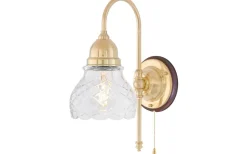 Karlskrona Lampfabrik Ahlström - Mässing / Brytare / Brunt fäste* Lampetter