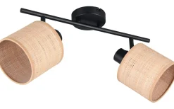 Takspot Med 2 Lampor<Reality Aimee Spotlight 2-delad E14 naturfärg/bast