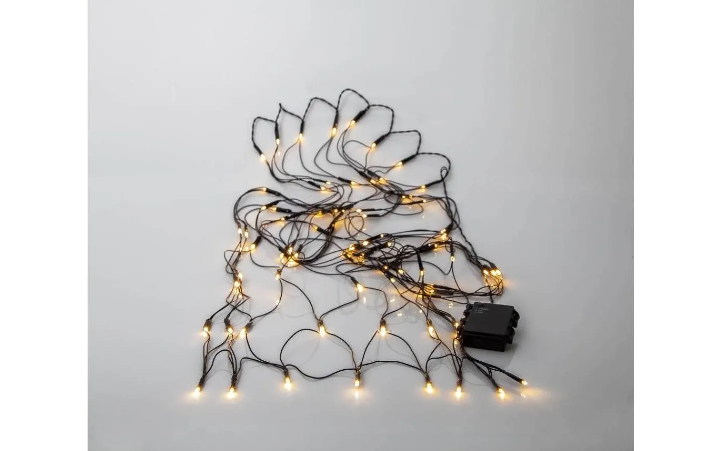 Ljusnät|Batterislingor<Star Trading Akku Batteridrivet Ljusnät Varmvit 0,8x1,5m IP44