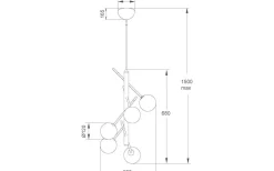 Aneta Akrobat 58cm Taklampa* Vardagsrum|Stora Taklampor Ø50-69 Cm