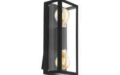 Vägglampor Utomhus<Eglo Alamonte Vägglampa 2L Svart IP44