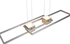 Trio Lighting Albany Taklampa LED i borstat stål* Avlånga Taklampor