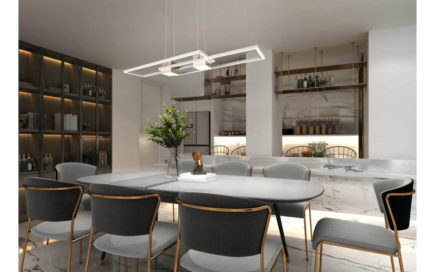 Albany Taklampa LED kaffebrun