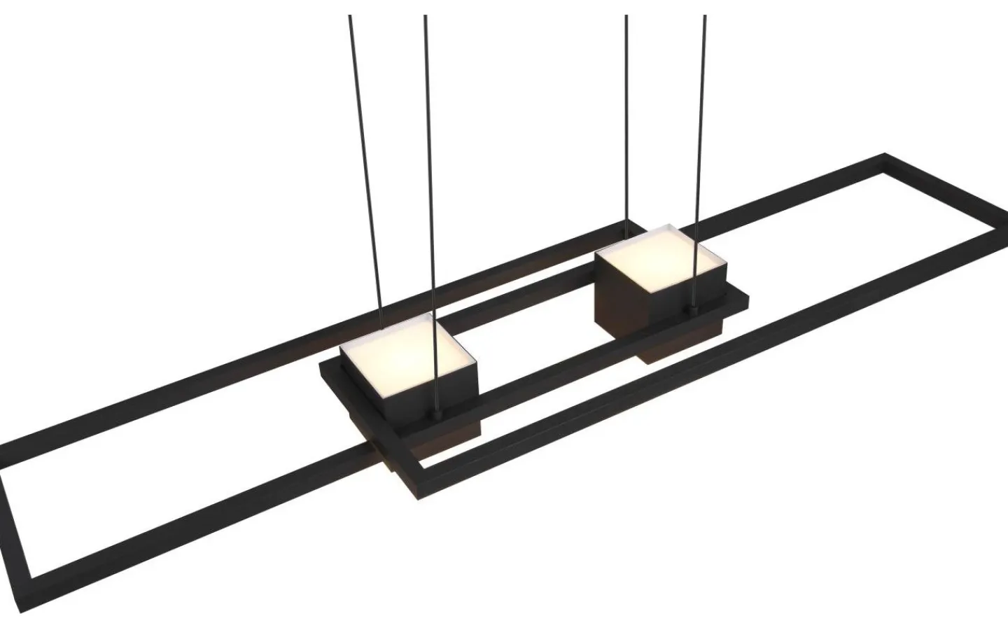 Trio Lighting Albany Takpendel LED mattsvart* Avlånga Taklampor