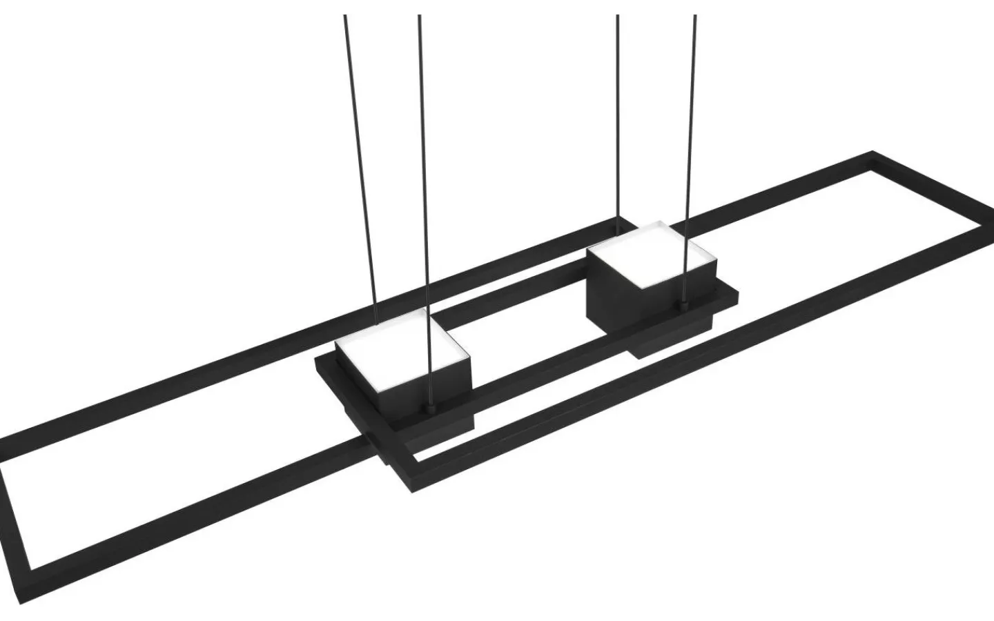 Trio Lighting Albany Takpendel LED mattsvart* Avlånga Taklampor