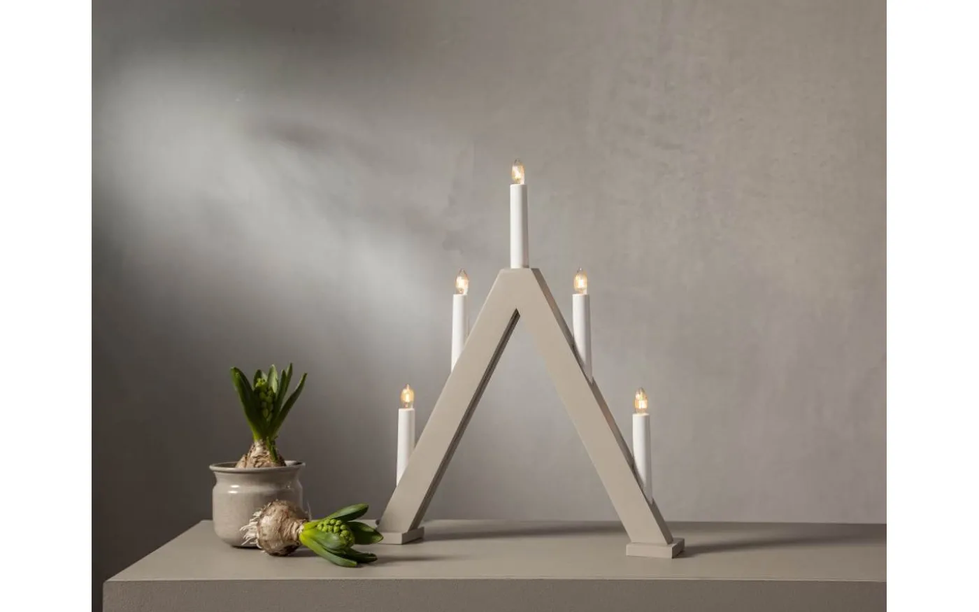 Albo Adventsljusstake 41cm Beige