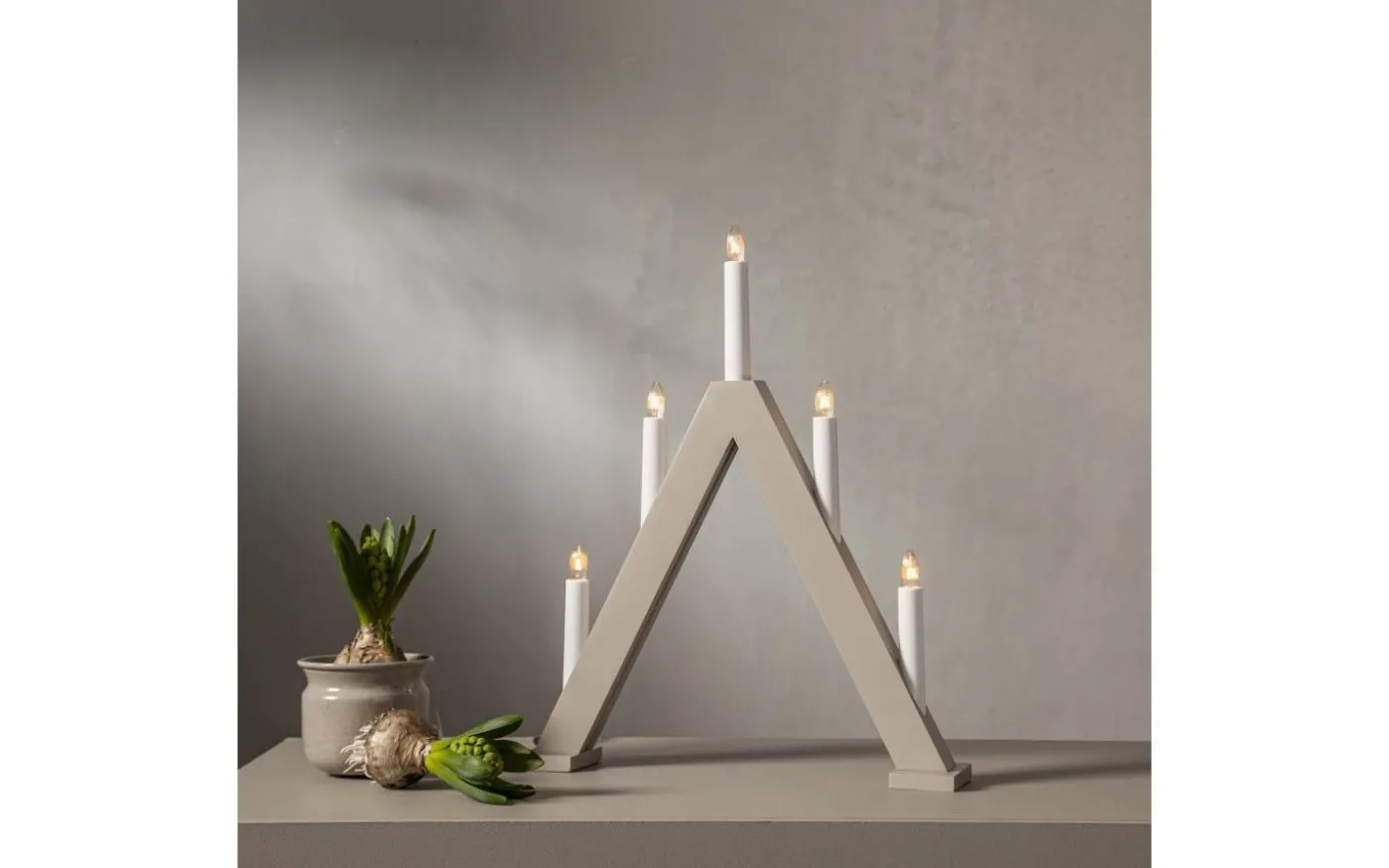 Albo Adventsljusstake 41cm Beige