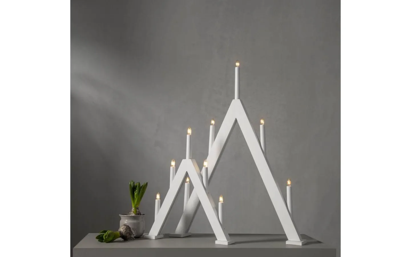 Adventsljusstakar 31-60 Cm<Star Trading Albo Adventsljusstake Vit 41cm