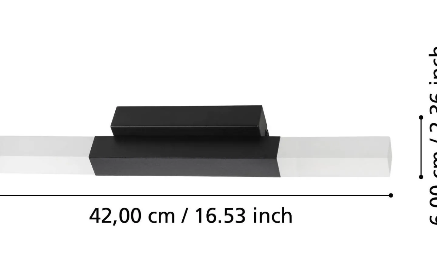 Badrumslampor Vägg<Eglo Alcudia Vägglampa 42cm LED 3000K 2x5,5W Svart IP44