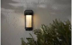 Alippa Solcellsdriven Vägglykta 21cm Svart