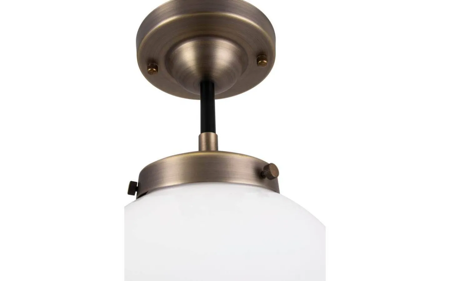 Badrum|Hall & Trappa<Globen Lighting Alley Plafond 20cm Antikmässing/Vit IP44