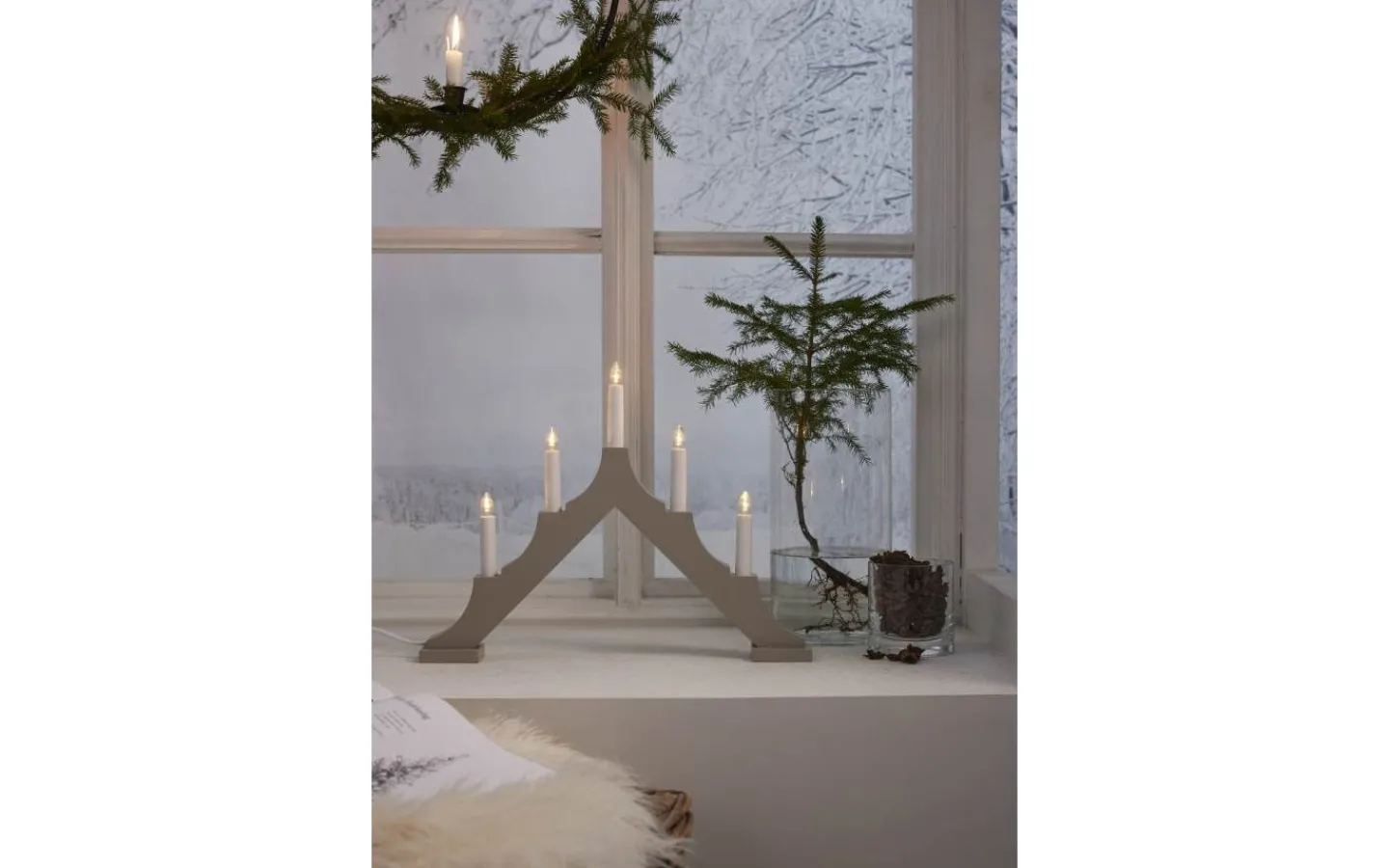 Adventsljusstakar 31-60 Cm<Star Trading Alma Adventsljusstake LED Beige 34cm