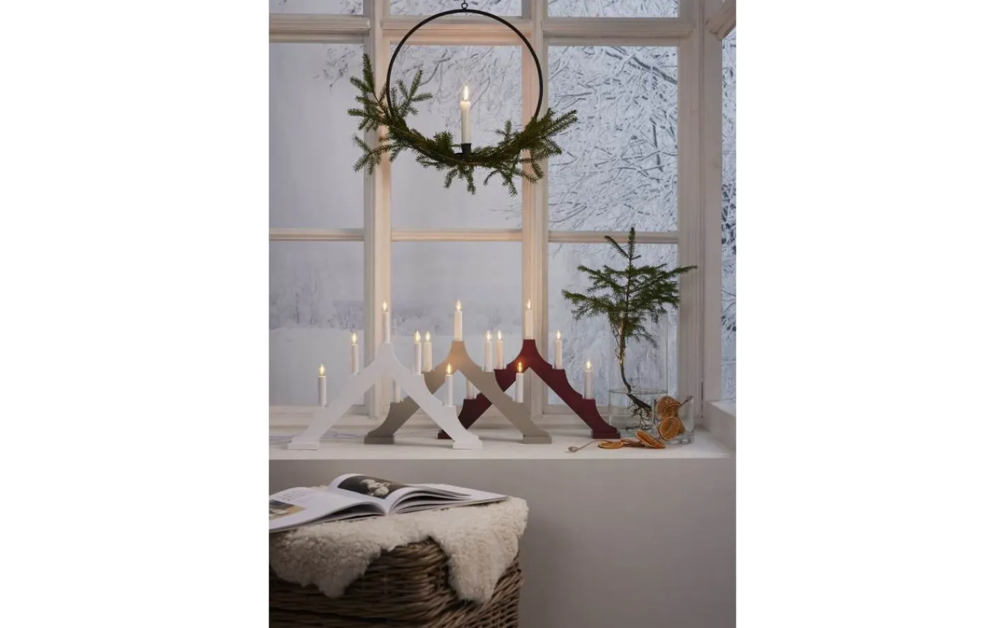 Adventsljusstakar 31-60 Cm<Star Trading Alma Adventsljusstake LED Beige 34cm