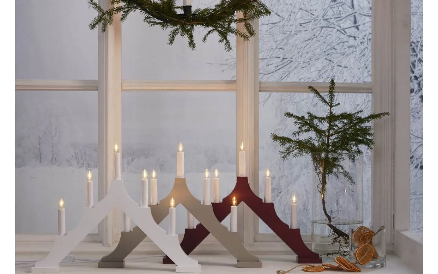 Adventsljusstakar 31-60 Cm<Star Trading Alma Adventsljusstake LED Beige 34cm