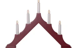 Alma Adventsljusstake LED Röd 34cm