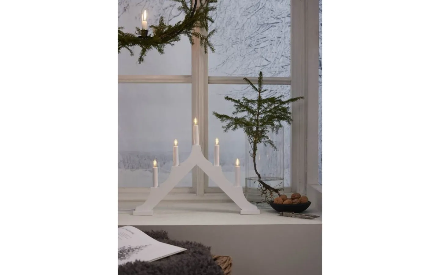 Adventsljusstakar 31-60 Cm<Star Trading Alma Adventsljusstake LED Vit 34cm