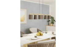 Eglo Almeida Taklampa 120cm Cappuccino/Borstad Mässing* Avlånga Taklampor