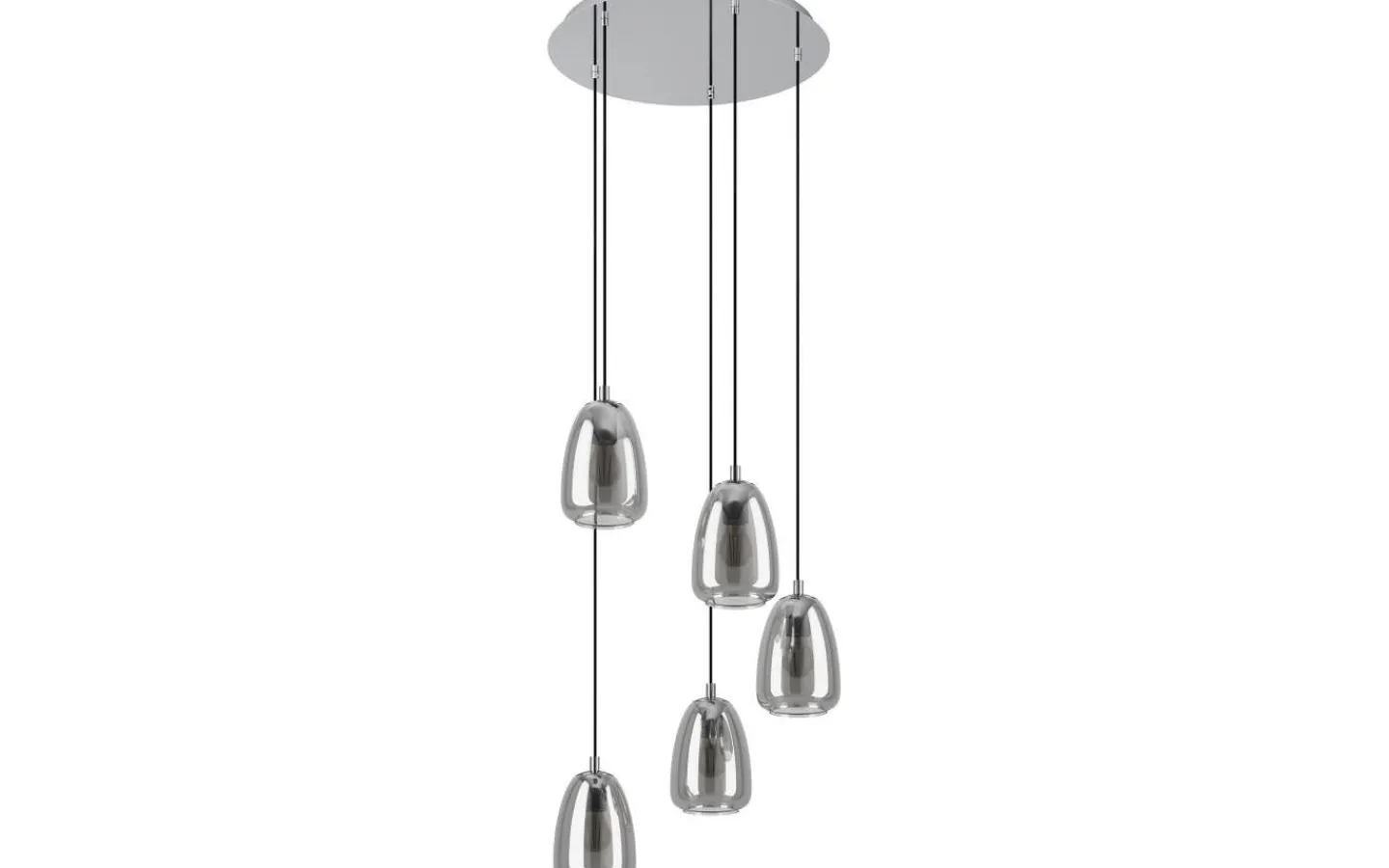 Eglo Alobrase Taklampa 54cm Svart Rök* Stora Taklampor Ø50-69 Cm