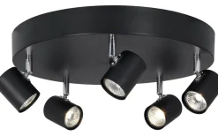 Cottex Alpha Spotlight 5L 40cm Svart/Krom* Runda Takspotlights|Takspot Med Minst 4 Lampor