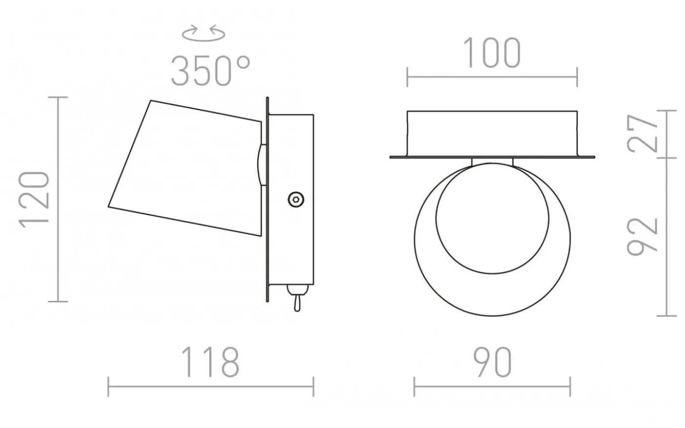 Amadeus I Vägglampa Vit LED 6W 3000K