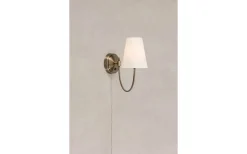 Amar Vägglampa Antik Mässing/Beige
