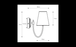 Amar Vägglampa Antik Mässing/Beige