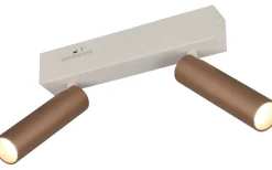 Trio Lighting Ambala Spotlight LED 2-delat kaffe* Takspot Med 2 Lampor