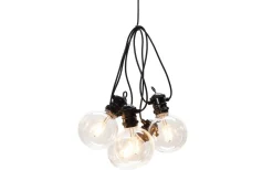 Konstsmide Ambrose Ljusslinga 4,5m 10L Glob Svart/Amber IP44* Partyslingor Utomhus 230V|Partyslingor Utomhus 230V