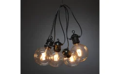 Konstsmide Ambrose Ljusslinga 4,5m 10L Glob Svart/Amber IP44* Partyslingor Utomhus 230V|Partyslingor Utomhus 230V