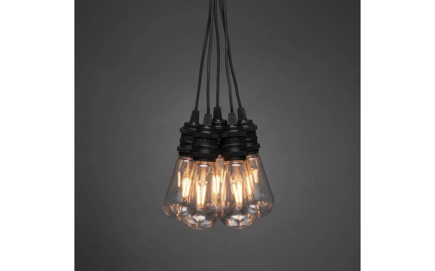 Ambrose Ljusslinga 4,5m 10L Lyktlampor Svart/Amber IP44