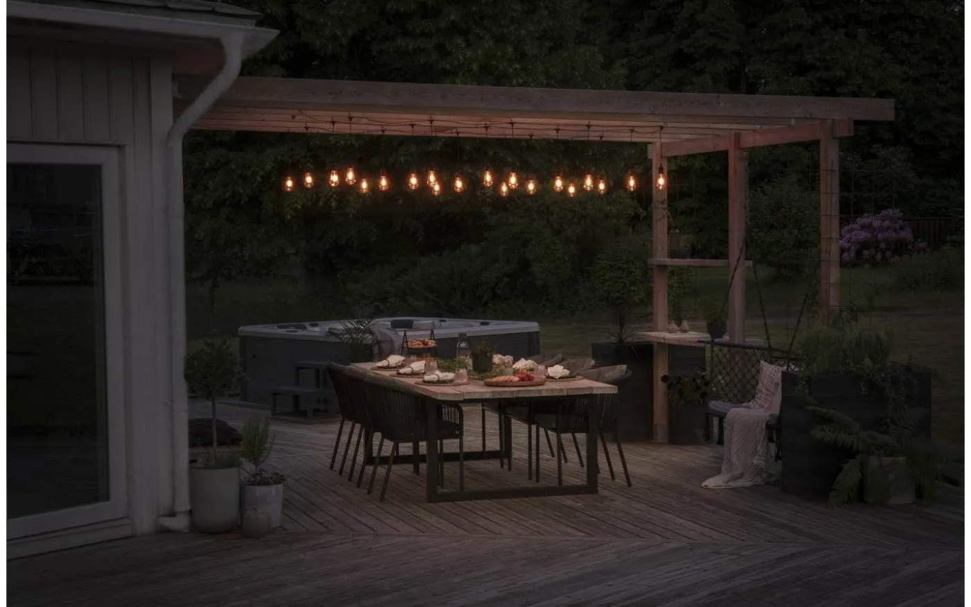 Ambrose Ljusslinga 4,5m 10L Lyktlampor Svart/Amber IP44