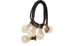 Konstsmide Ambrose Ljusslinga 4,5m 10L Svart/Amber Flatkabel IP44* Partyslingor Utomhus 230V|Partyslingor Utomhus 230V
