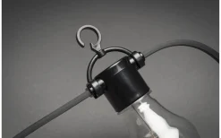 Konstsmide Ambrose Ljusslinga 4,5m 10L Svart/Amber Flatkabel IP44* Partyslingor Utomhus 230V|Partyslingor Utomhus 230V