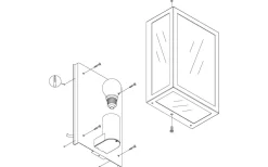 Badrumslampor Vägg<Eglo Amezola 1L Vägglampa Svart IP44