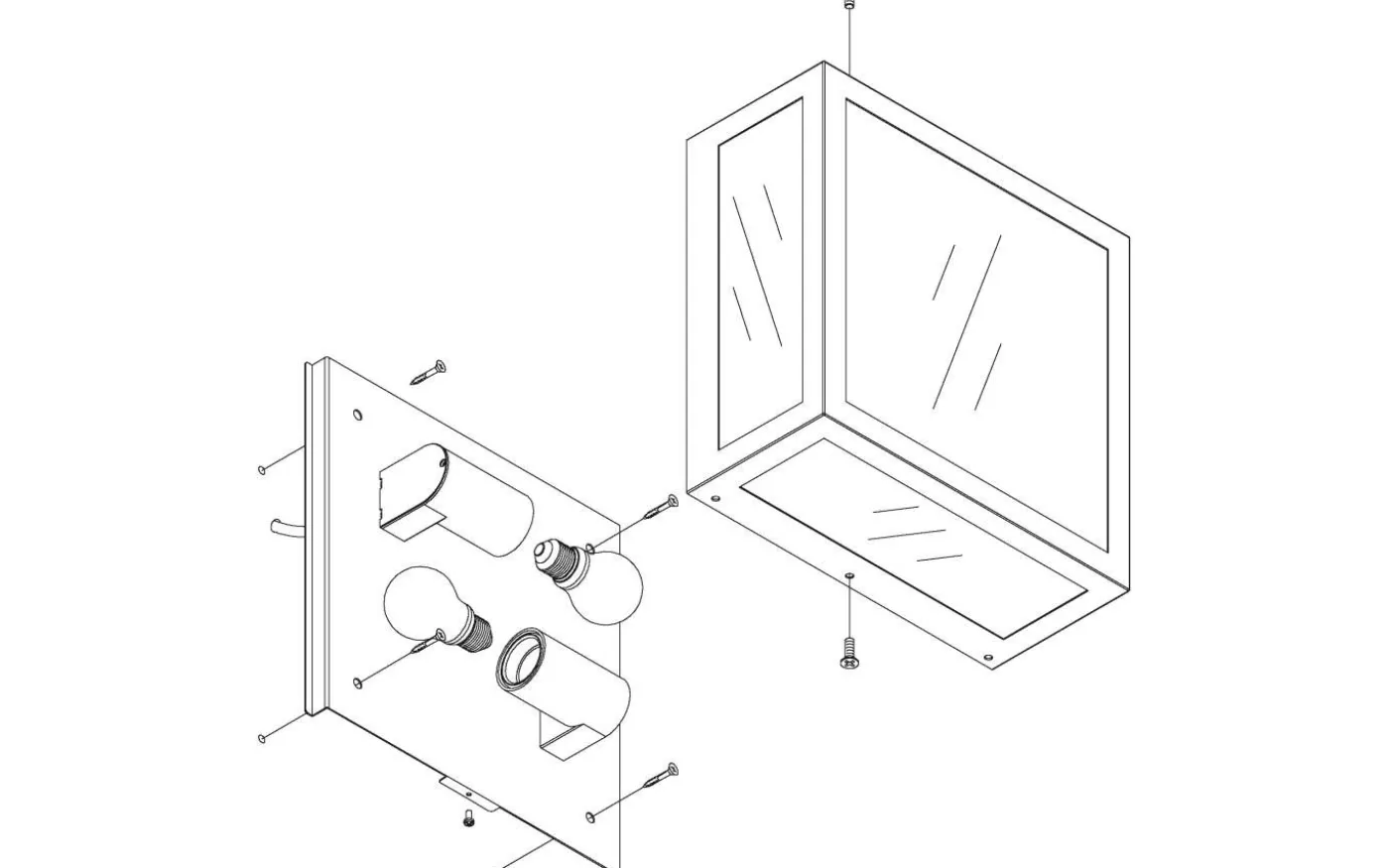 Amezola Plafond 29cm Svart IP44