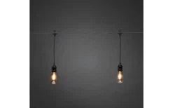 Konstsmide Amodia Ljusslinga EXTRA 9,15m 10L Lyktlampor Svart/Amber IP44* Partyslingor Utomhus 230V|Partyslingor Utomhus 230V