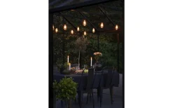 Konstsmide Amodia Ljusslinga EXTRA 9,15m 10L Lyktlampor Svart/Amber IP44* Partyslingor Utomhus 230V|Partyslingor Utomhus 230V