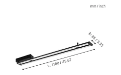 Amontillado Plafond 112,5cm LED 3000K 27W Svart