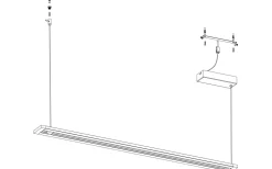 Avlånga Taklampor<Eglo Amontillado Taklampa 116cm LED 3000K 27W Svart